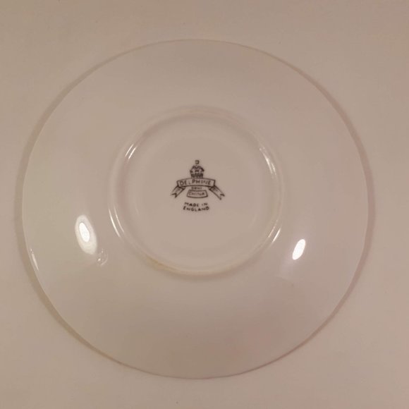 Vintage Delphine China Green & White Swirl Teacup and Saucer - Picture 8 of 9